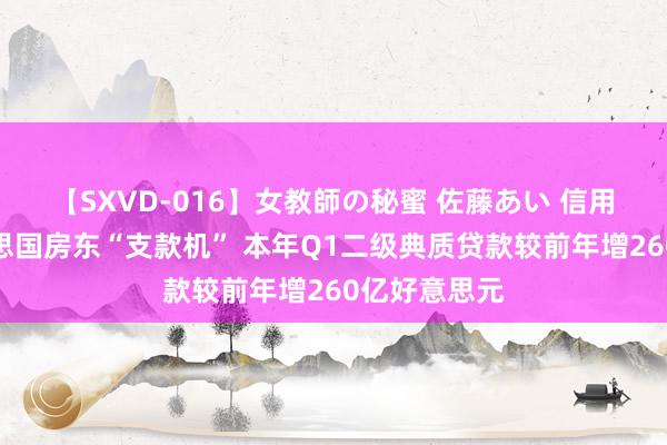 【SXVD-016】女教師の秘蜜 佐藤あい 信用社已成好意思国房东“支款机” 本年Q1二级典质贷款较前年增260亿好意思元