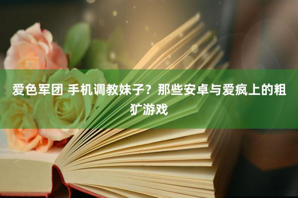 爱色军团 手机调教妹子？那些安卓与爱疯上的粗犷游戏